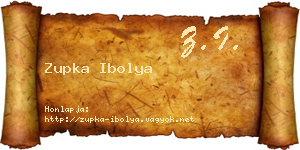 Zupka Ibolya névjegykártya